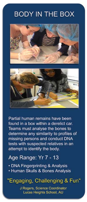 Body in the Box - CSI STEM Workshop for Schools