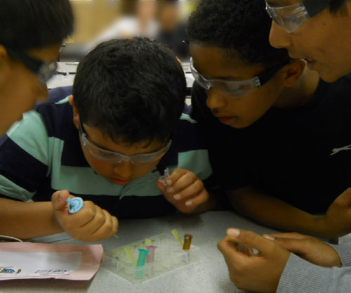 Students complete the Thinkers in Education ELISA workshop during a school transition day from KS2 to KS3