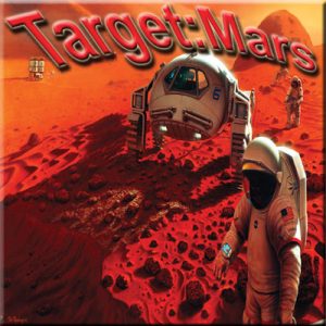 Target: Mars - Thinkers in Education Flagship Space Science Workshops For Schools.  Astronauts and their vehicles can be seen exploring the surface of Mars - the context for a five to 25 hour STEM activity.